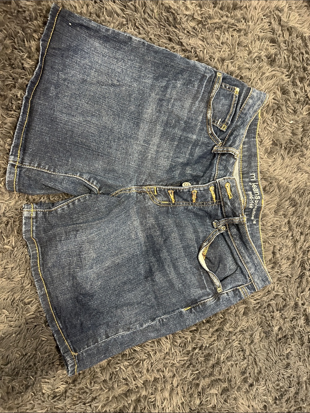 Maurices Classic Blue Denim Button-Front Shorts